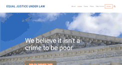 Desktop Screenshot of equaljusticeunderlaw.org